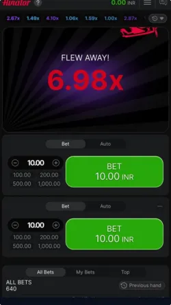 Mostbet Aviator interface 